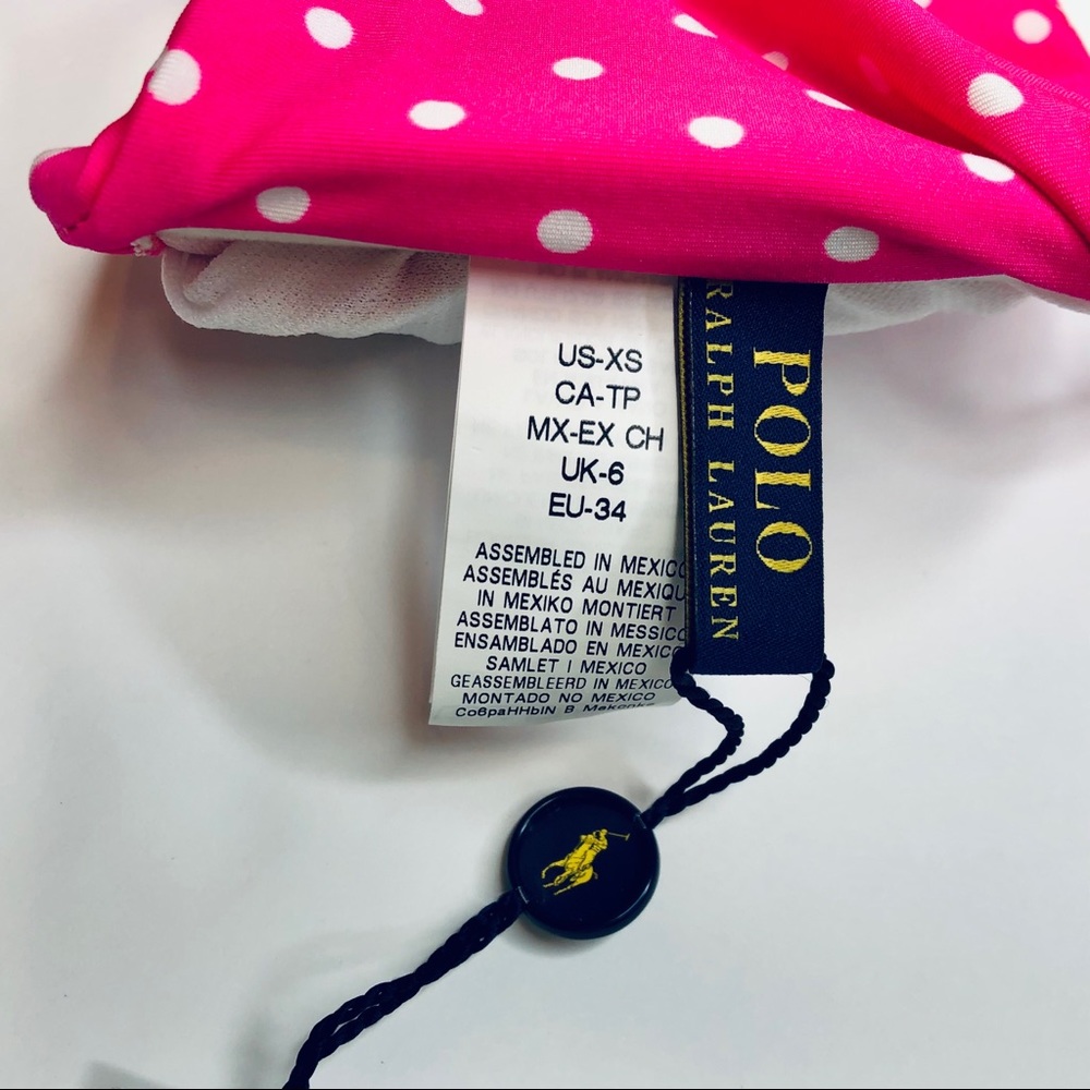*Private Listing* Ralph Lauren Hot Pink / White Polka Dot Bikini Top - Picture 7 of 7